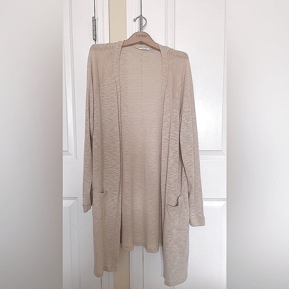 NWT! Elesol Knit Buttonless Cardigan Sweater. Long, Lightweight, & Stretchy! XXL - Picture 1 of 7